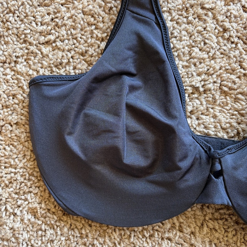 Lilyette by Bali Black Minimizer Plunge Into Comfort Keyhole Underwire Bra 34DD - Picture 4 of 12